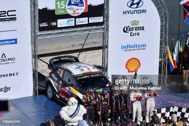Carlos Del Barrio and Daniel Sordo from Spain, Julien Ingrassia and Sebastien Ogier from France, Kris Meeke from Great Britain and Paul Nagle from...