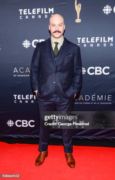 Marc-Andre Grondin arrives at the 2018 Canadian Screen Awards at the Sony Centre for the Performing Arts on March 11, 2018 in Toronto, Canada.