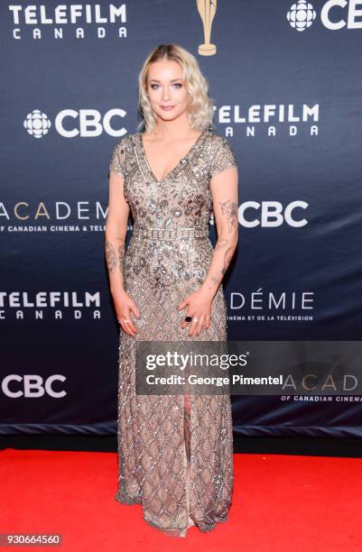 Allie MacDonald arrives at the 2018 Canadian Screen Awards at the Sony Centre for the Performing Arts on March 11, 2018 in Toronto, Canada.