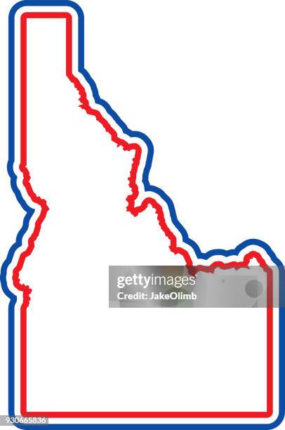 idaho outline - idaho stock illustrations
