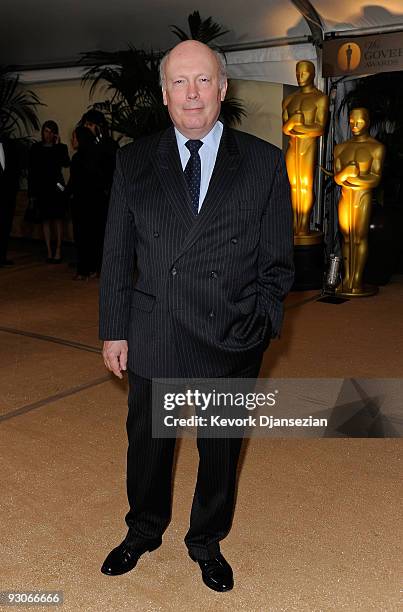 Actor Julian Fellowes arrives at the Academy of Motion Picture Arts and Sciences' Inaugural Governors Awards held at the Grand Ballroom at Hollywood...