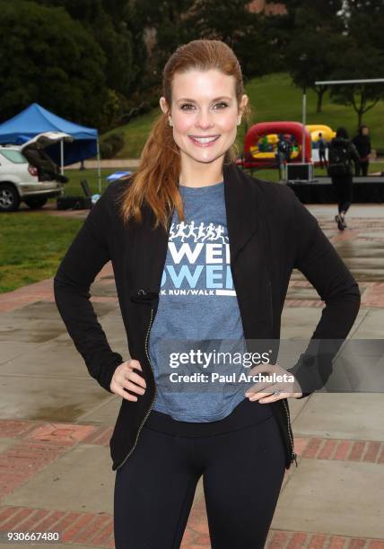 Actress JoAnna Garcia Swisher attends the "Power Of Tower" run/walk at UCLA on March 11, 2018 in Los Angeles, California.