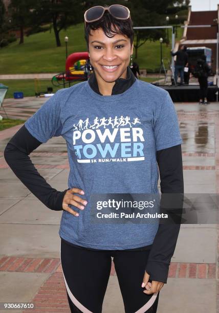 Actress Carly Hughes attends the "Power Of Tower" run/walk at UCLA on March 11, 2018 in Los Angeles, California.