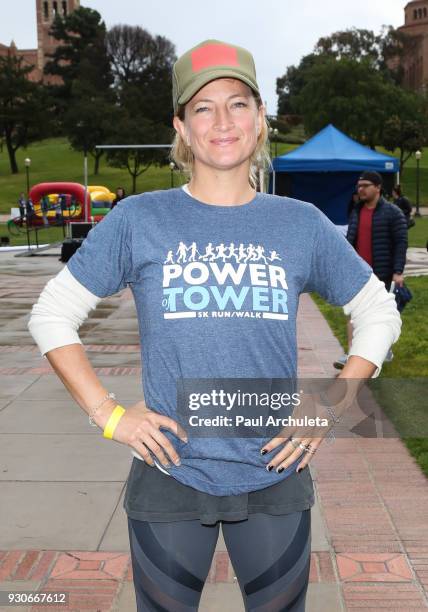 Actress Zoe Bell attends the "Power Of Tower" run/walk at UCLA on March 11, 2018 in Los Angeles, California.