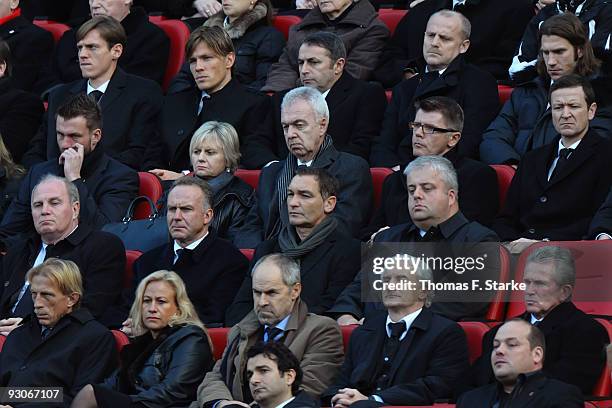 Officials of German football Clubs attend the memorial service prior to Robert Enke's funeral at AWD Arena on November 15, 2009 in Hanover, Germany....