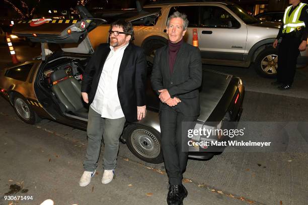 Ernest Cline and Ben Mendelsohn attend "Ready Player One" Premiere 2018 SXSW Conference and Festivals at Paramount Theatre on March 11, 2018 in...