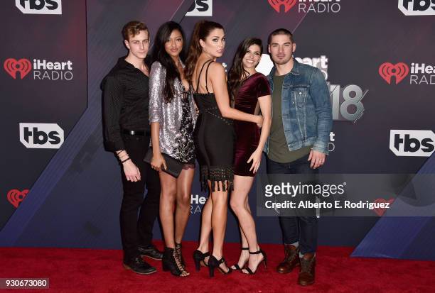 Bryant Lowry, Alisa Beth, Alexandra Harper, Rachyl Degman, and Kerry Degman arrive at the 2018 iHeartRadio Music Awards which broadcasted live on...
