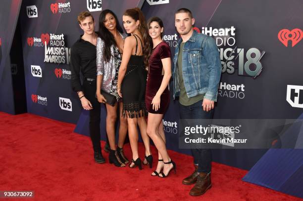 Bryant Lowry, Alisa Beth, Alexandra Harper, Rachyl Degman, and Kerry Degman arrive at the 2018 iHeartRadio Music Awards which broadcasted live on...