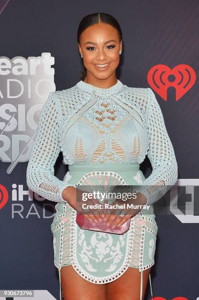 Nia Sioux arrives at the 2018 iHeartRadio Music Awards which broadcasted live on TBS, TNT, and truTV at The Forum on March 11, 2018 in Inglewood,...