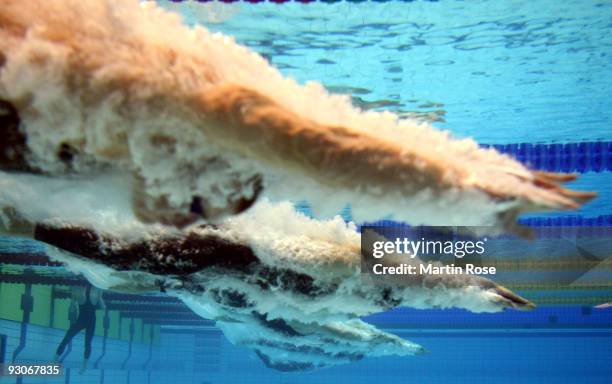Athelets in action during day two of the FINA/ARENA Swimming World Cup on November 15, 2009 in Berlin, Germany.