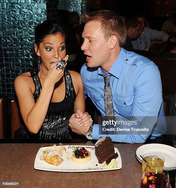 Melissa Rycroft and Tye Strickland attend Dos Caminos at The Palazzo on November 14, 2009 in Las Vegas, Nevada.