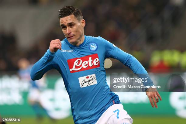 Jose Maria Callejon of Ssc Napoli in action during the Serie A football match between Fc Internazionale and Ssc Napoli. The final score was 0-0.