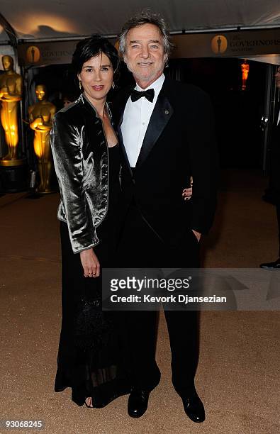 Director Curtis Hanson and guest arrive at the Academy of Motion Picture Arts and Sciences' Inaugural Governors Awards held at the Grand Ballroom at...