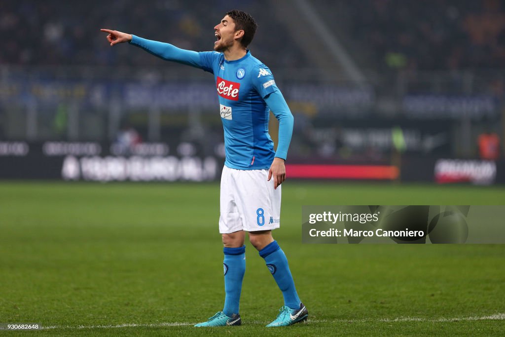 Jorginho , Jorge Luiz Frello Filho,  of Ssc Napoli gestures...