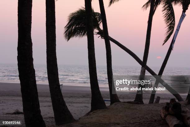 kid tourist on the beach of setting sun - cox bazar - cox bazar sea beach stock-fotos und bilder