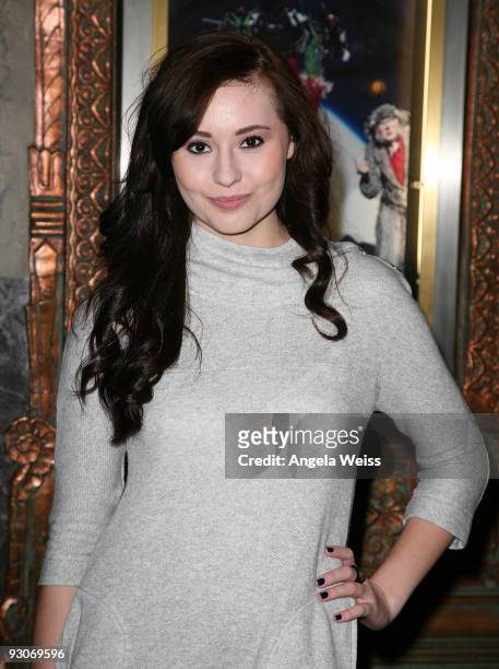 Actress Jillian Clare attends the Los Angeles premiere of Dr. Seuss' 'How The Grinch Stole Christmas' at the Pantages Theatre on November 14, 2009 in...
