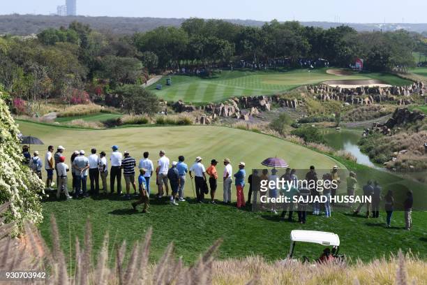 This photograph is taken on March 11 shows the DLF Golf and Country Club in Gurugram on the outskirts of New Delhi. / AFP PHOTO / Sajjad HUSSAIN
