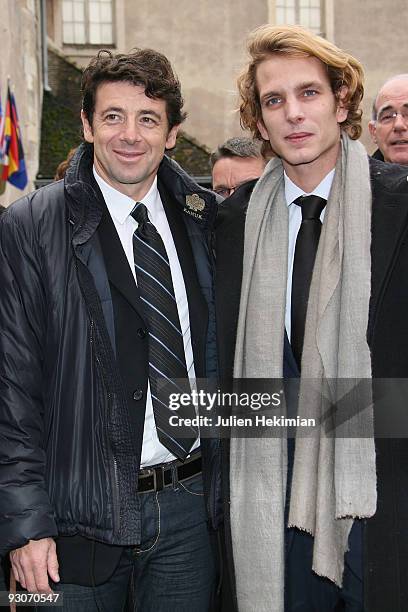 Andrea Casiraghi and Patrick Bruel attend the annual wine auction at Hospices de Beaune on November 15, 2009 in Beaune, France.