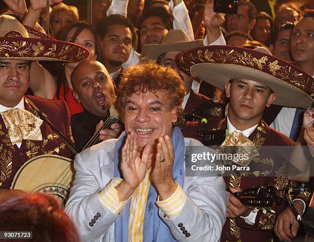 Juan Gabriel performs at Sammy Sosa's birthday party at Fontainebleau Miami Beach on November 14, 2009 in Miami Beach, Florida.