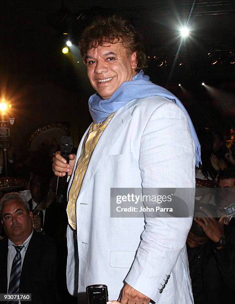 Juan Gabriel performs at Sammy Sosa's birthday party at Fontainebleau Miami Beach on November 14, 2009 in Miami Beach, Florida.