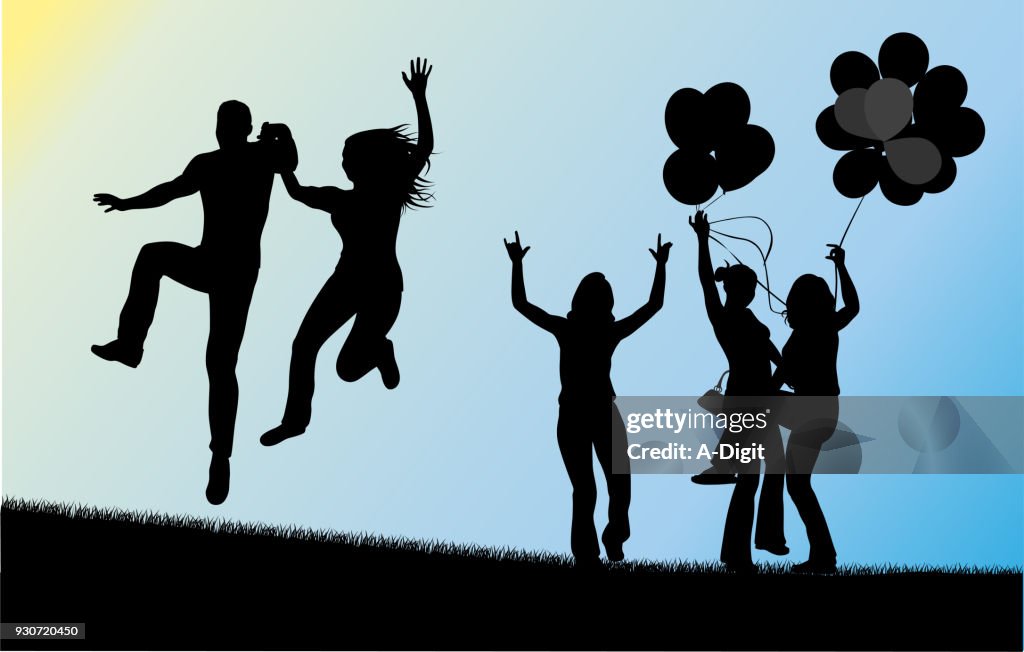 Sonnigen Sommertag Ballons