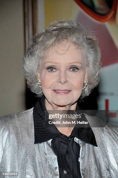 Actress June Lockhart attends the birthday celebration and fundraiser for Representative Diane E. Watson at a private residence on November 14, 2009...