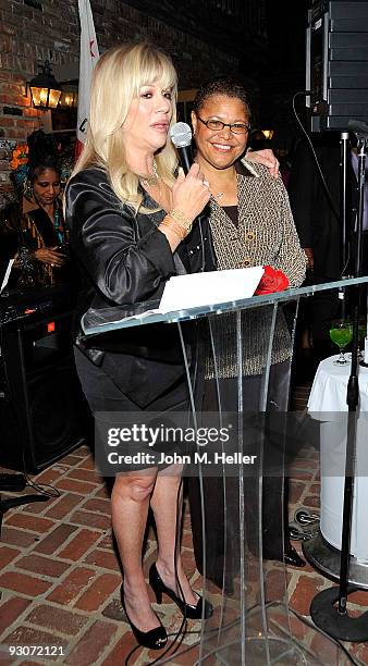 Producer Daphna Ziman and Speaker of the California Assembly/Assemblywoman Karen Bass attend the birthday celebration and fundraiser for...