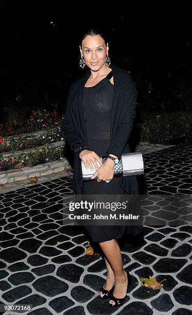 Sheree Fletcher attends the birthday celebration and fundraiser for Representative Diane E. Watson at a private residence on November 14, 2009 in...