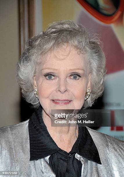 Actress June Lockhart attends the birthday celebration and fundraiser for Representative Diane E. Watson at a private residence on November 14, 2009...