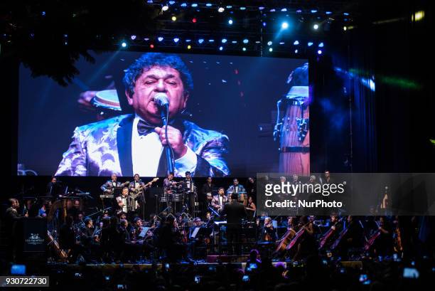 Show of the band Argentina 'Los Palmeras' in conjunction with the Philharmonic of the province of Santa Fe. The Recital was held in the center of the...