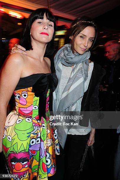 Cecile Togni from the Putafranges and Chanel Jewellery designer Laetitia Crahay attend the Prix de Flore 2009 Literary Awards Cocktail Party at the...