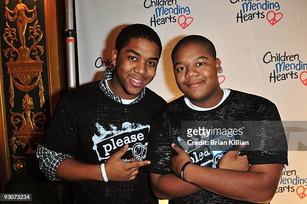 Actors Chris Massey and Kyle Massey attend the Children Mending Hearts "Please Mr. President" workshop at the Prince George Ballroom on November 15,...