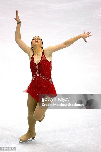 Emily Hughes competes in the Free Skate during the Cancer.Net Skate America at Herb Brooks Arena on November 15, 2009 in Lake Placid, New York.