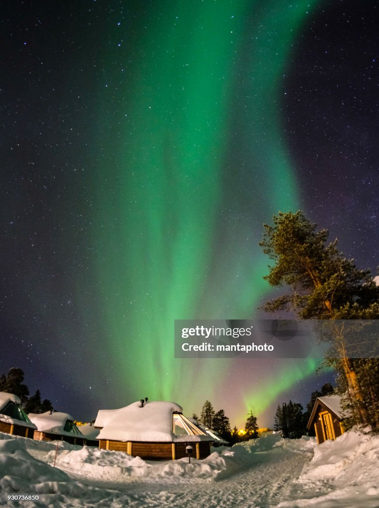 Colorida Aurora Boreal, Finlandia