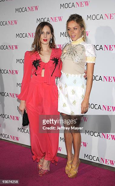 Art Director Liz Goldwyn and actress ChloÃ« Sevigny arrive at MOCA New 30th Anniversary Gala at MOCA Grand Avenue on November 14, 2009 in Los...