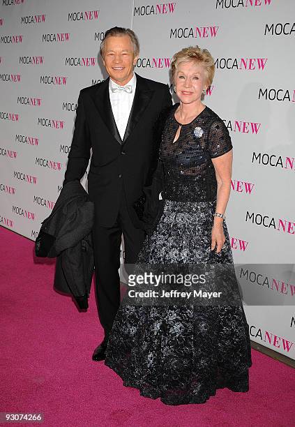 Actor Michael York and wife Patricia McCallum arrives at the MOCA NEW 30th anniversary gala held at MOCA Grand Avenue on November 14, 2009 in Los...