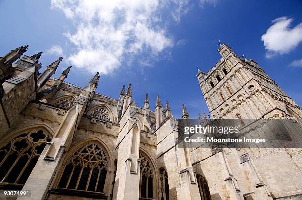 exeter cathedral in devon, england - exeter cathedral stock pictures, royalty-free photos & images