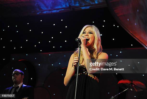 Pixie Lott performs on stage during the Variety Club Showbiz Awards, at the Grosvenor House, on November 15, 2009 in London, England.