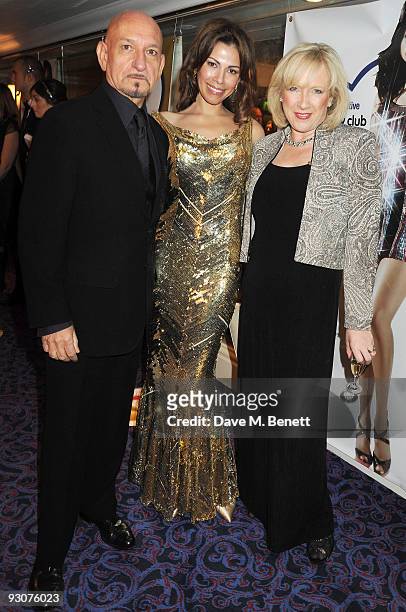 Sir Ben Kingsley, Daniela Lavender and Claire Horton attend the Variety Club Showbiz Awards, at the Grosvenor House, on November 15, 2009 in London,...