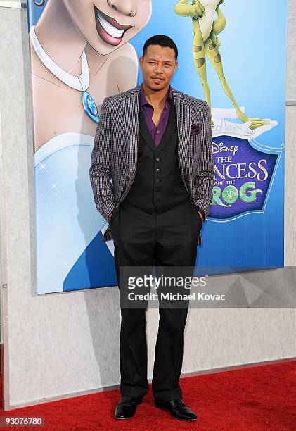 Actor Terrence Howard attends the premiere of ''The Princess And The Frog'' at Walt Disney Studios on November 15, 2009 in Burbank, California.