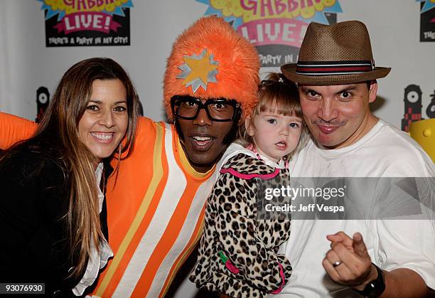 Mix Master Mike and guests pose during the Yo Gabba Gabba! : "There's A Party In My City" Live at The Shrine Auditorium on November 15, 2009 in Los...