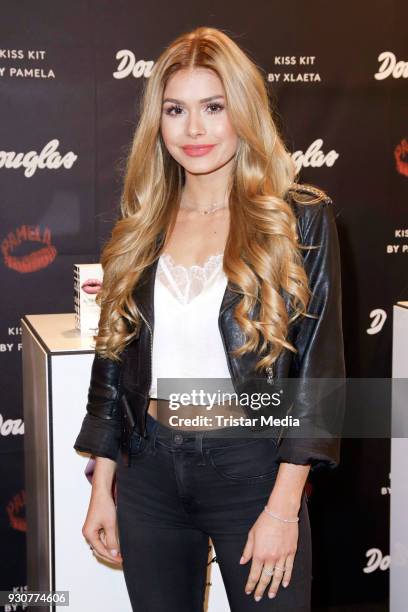 Pamela Reif poses during the Influencer at Douglas KissKits event on March 12, 2018 in Hamburg, Germany.