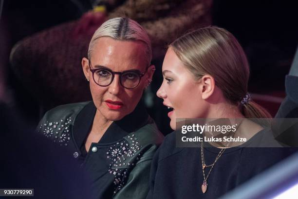 Natascha Ochsenknecht and daughter Cheyenne Savannah Ochsenknecht are seen in the audience during the pre-show 'Wer tanzt mit wem? Die grosse...