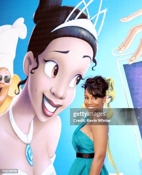 Actress Anika Noni Rose arrives at the premiere of Walt Disney Pictures' "The Princess and the Frog" at the Disney Studios on November 15, 2009 in...