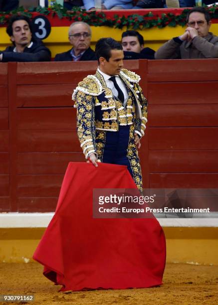 Jose Mari Manzanares attends the traditional Spring Bullfighting performance on March 10, 2018 in Illescas, Spain.