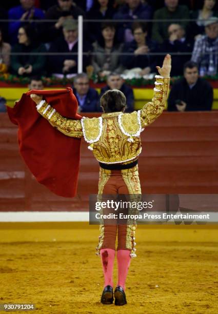Julian Lopez 'El Juli' attends the traditional Spring Bullfighting performance on March 10, 2018 in Illescas, Spain.