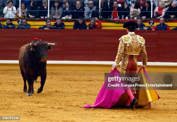 Julian Lopez 'El Juli' attends the traditional Spring Bullfighting performance on March 10, 2018 in Illescas, Spain.