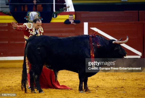 Pepin Liria attends the traditional Spring Bullfighting performance on March 10, 2018 in Illescas, Spain.