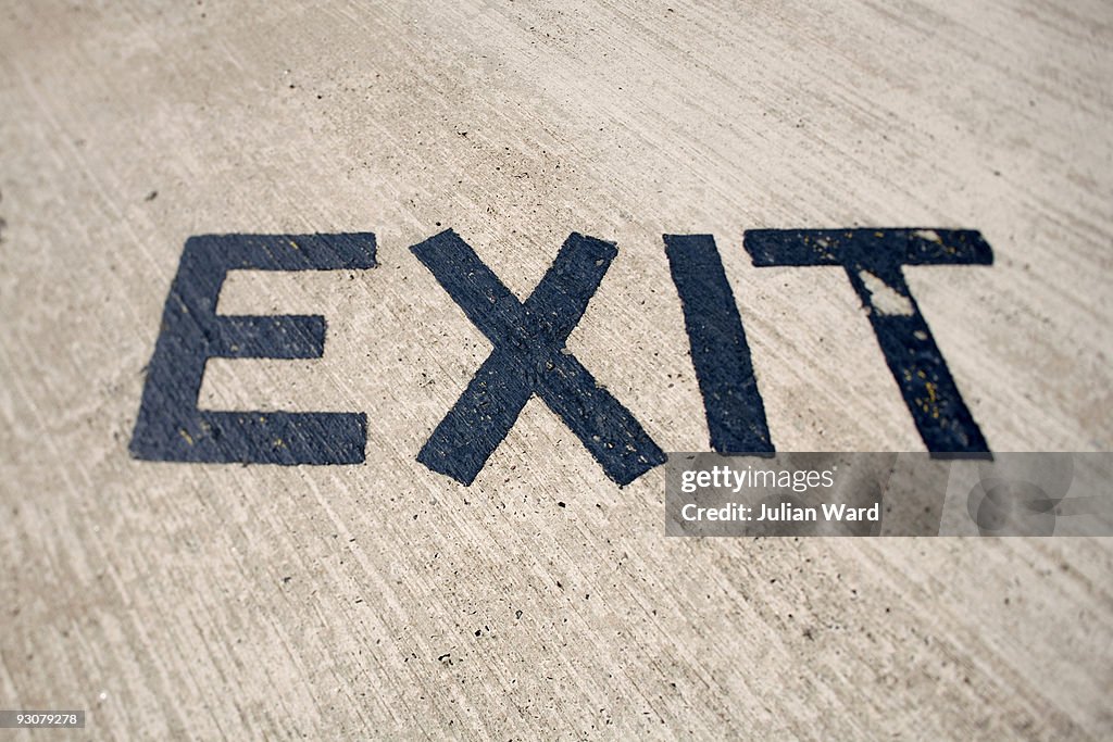 Car park floor exit sign