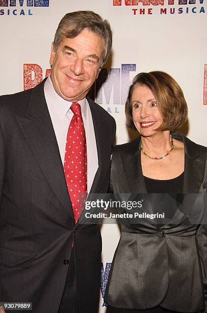 House speaker Nancy Pelosi and her husband Paul attend the Broadway opening of "Rag Time" at the Neil Simon Theatre on November 15, 2009 in New York...